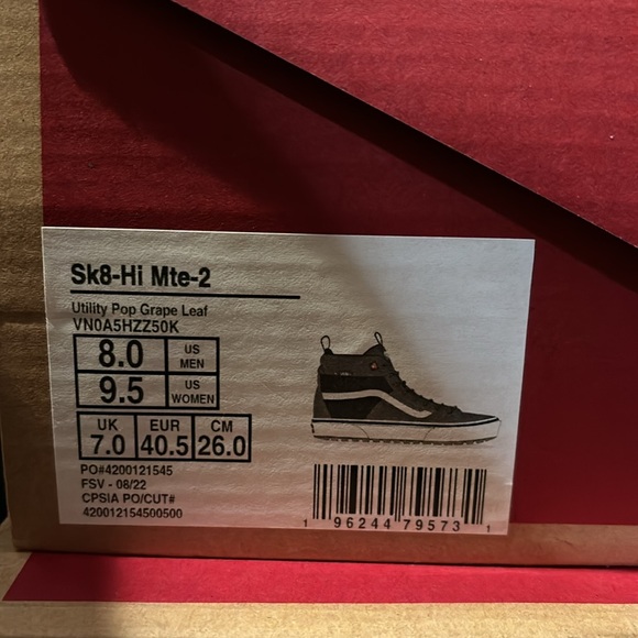 Vans Mens SK8 Hi MTE Boots - Picture 9 of 9